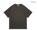 Men's Large Size Short Sleeve Summer Solid Color Casual T-shirt  Dark Gray