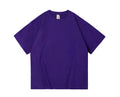 Men's Large Size Short Sleeve Summer Solid Color Casual T-shirt  Dark Purple